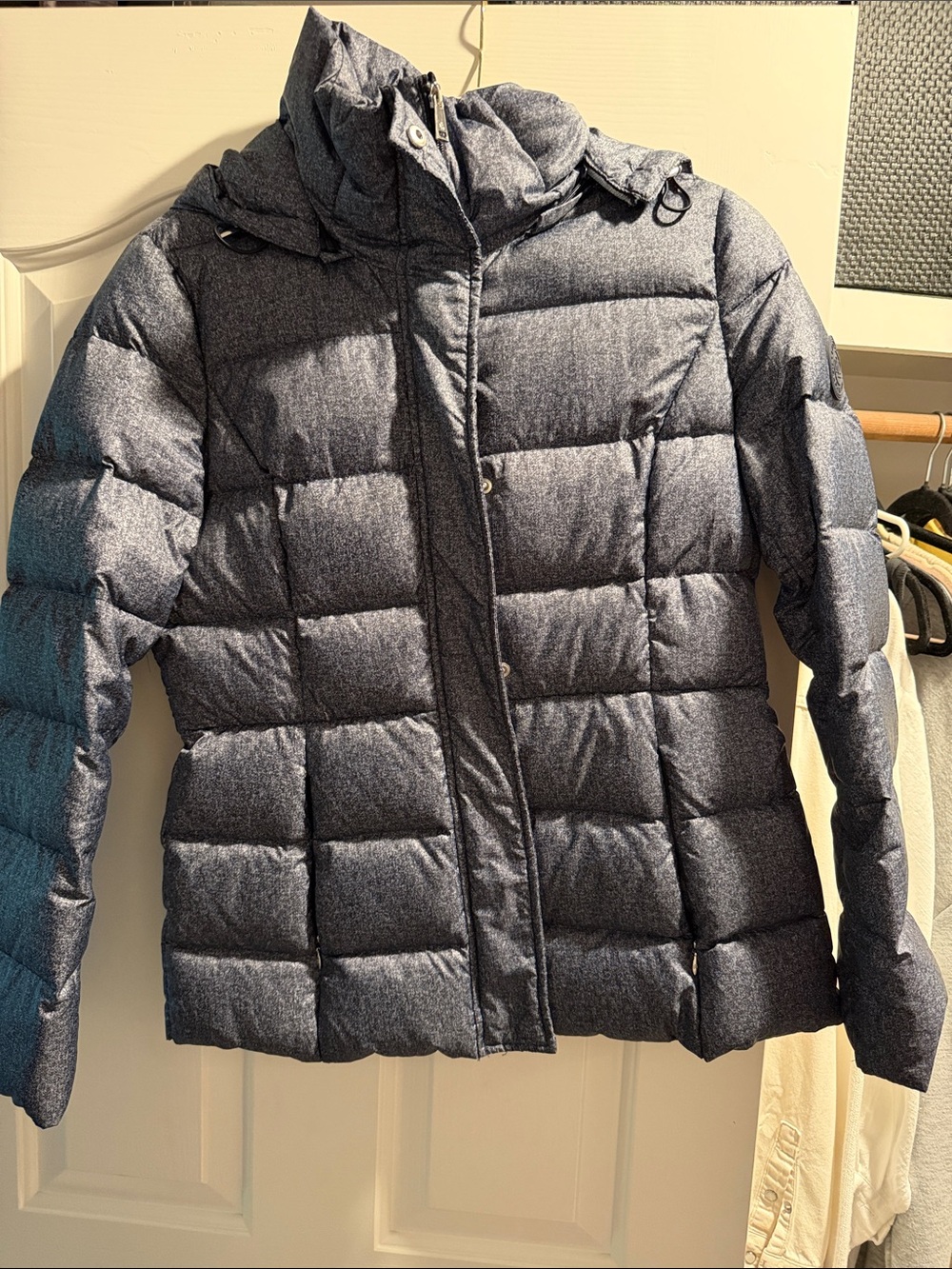 Ralph Lauren Women's Heather Navy Quilted Puffer Jacket